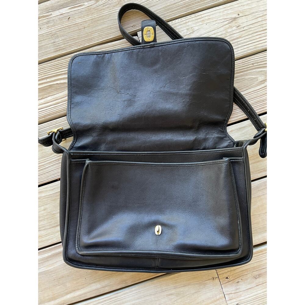 Vintage Coach Metropolitan bag messenger black leather 5180 briefcase 90s - Picture 3 of 11